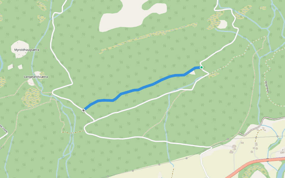 Vårstøylen walking route map in Mogrenda
