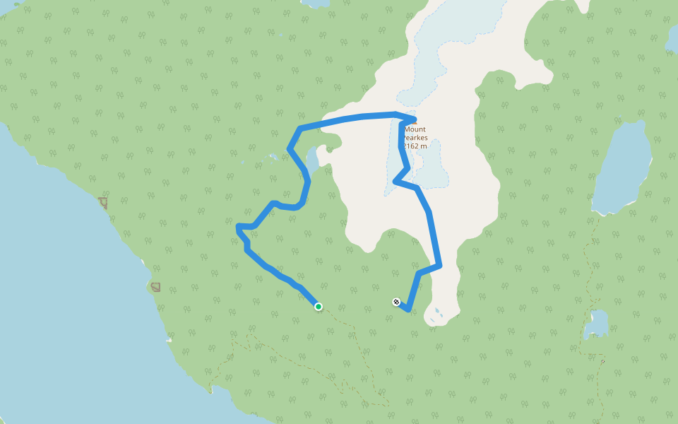 Beyond Malibu Mt Pearkes Route walking route map in Egmont