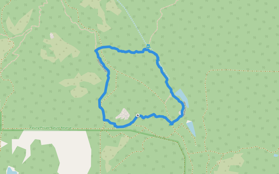 Possum Trail walking route map in Gidgegannup