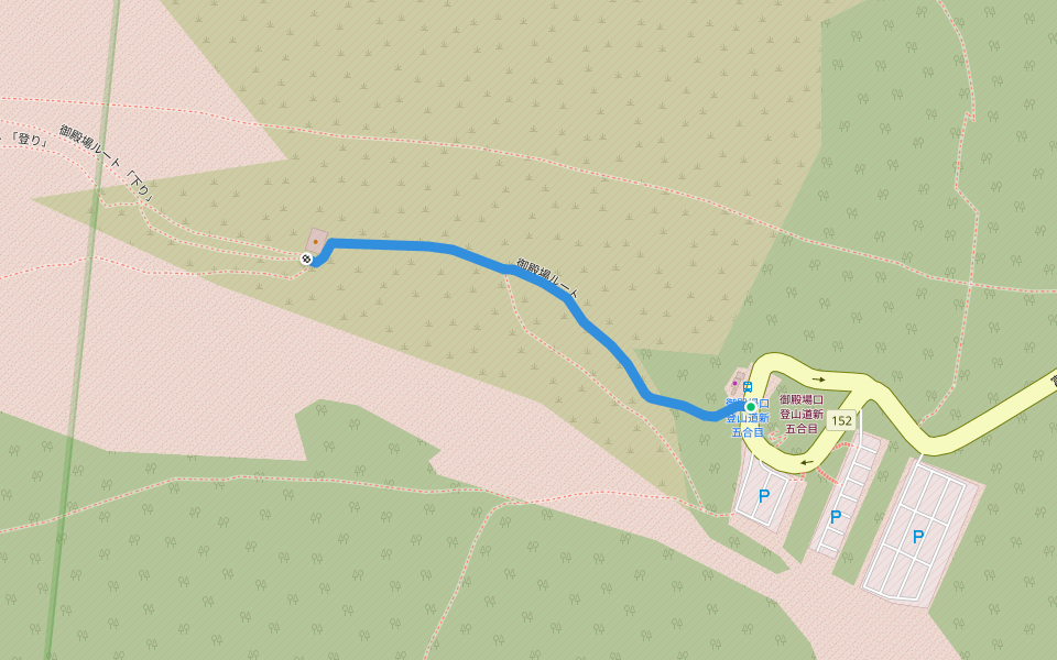 御殿場ルート walking route map in Gotemba