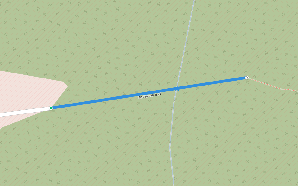 Nashwaak trail walking route map in Burton