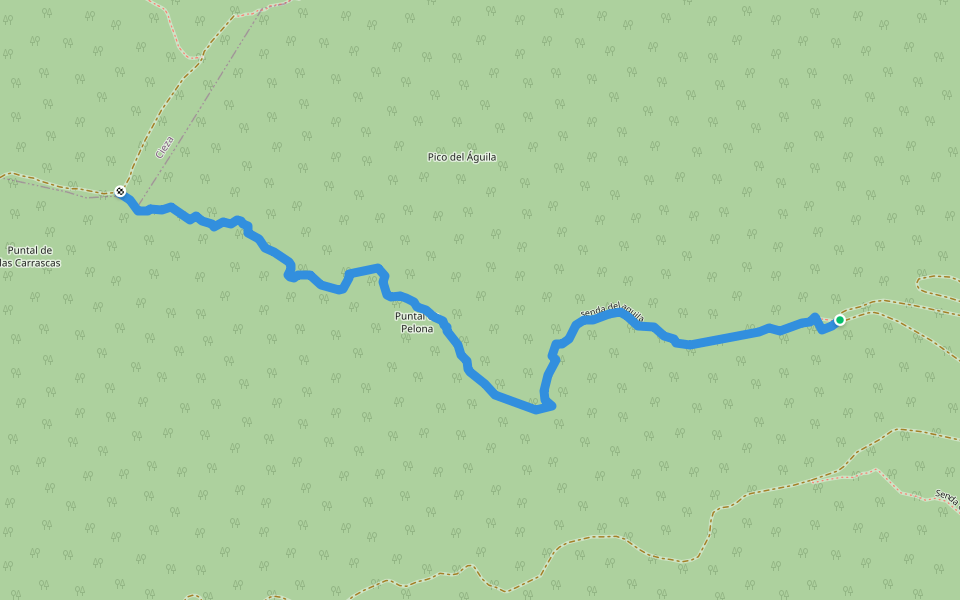 senda del aguila walking route map in Abarán