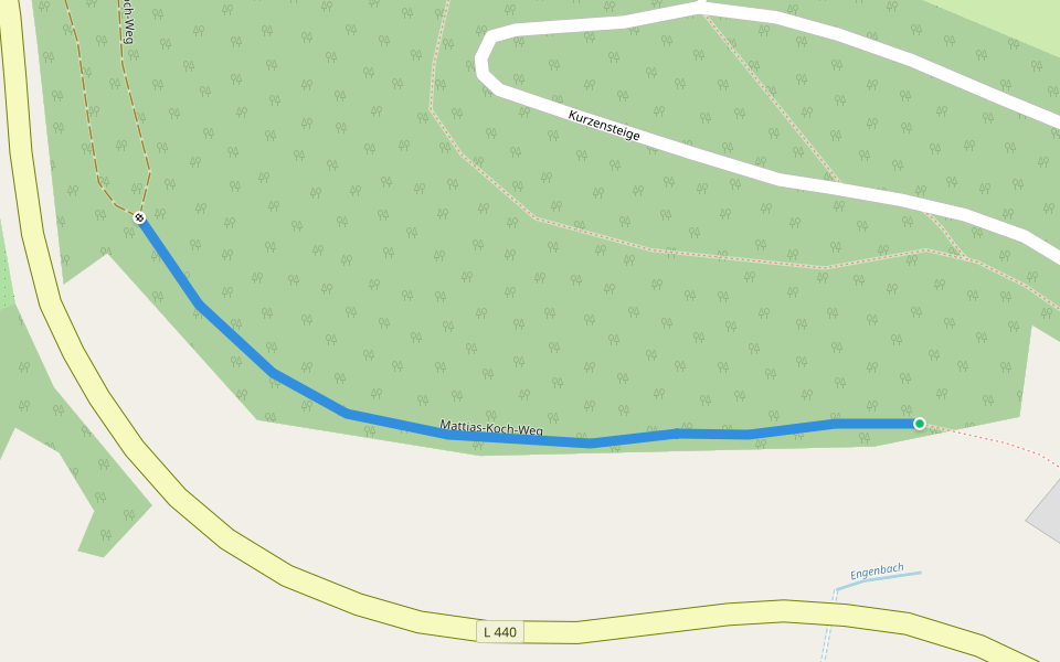 Mattias-Koch-Weg walking route map in Meßstetten