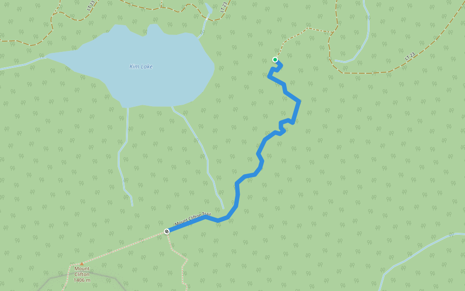 Mount Clifton Trail walking route map in Union Bay