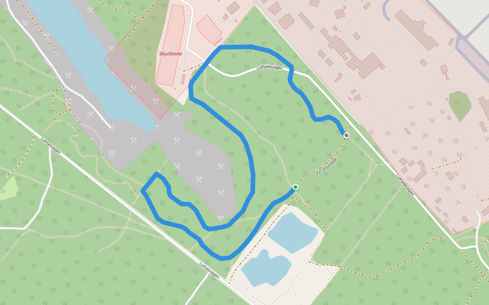 F21 Eljusspår walking route map in Luleå