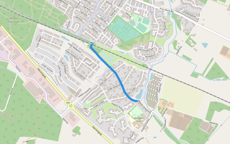 Stiklingen walking route map in Holstebro