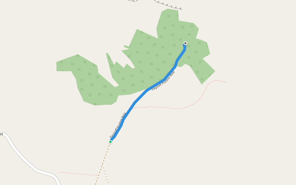 Flagstaff Postbox Walk walking route map in Ruperts
