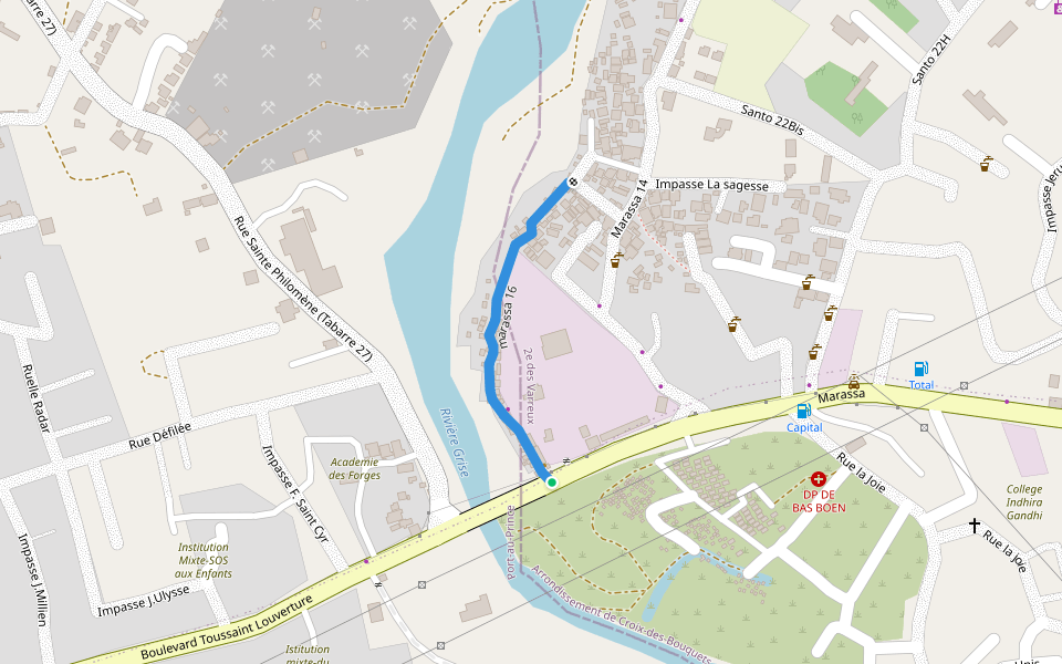 marassa 16 walking route map in Croix-des-Bouquets