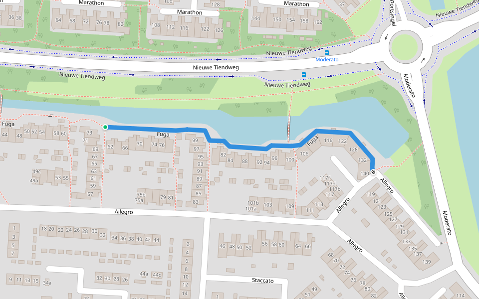 Fuga walking route map in Krimpen aan den IJssel