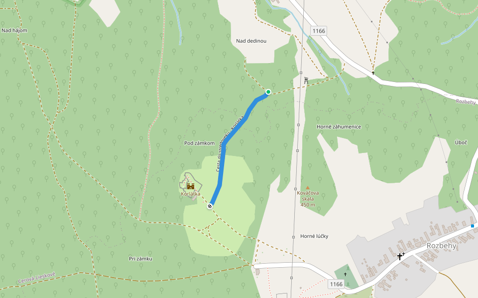 Cesta do stredoveku - Korlátka walking route map in Cerová