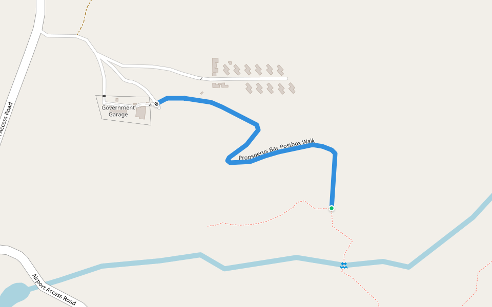 Propsperus Bay Postbox Walk walking route map in Ruperts