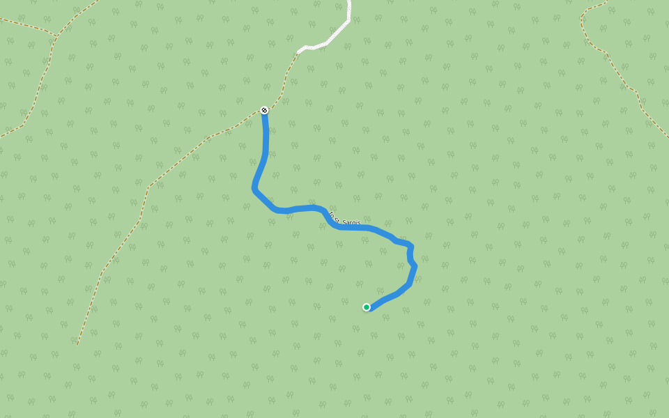 to St. Sargis walking route map in Hovk
