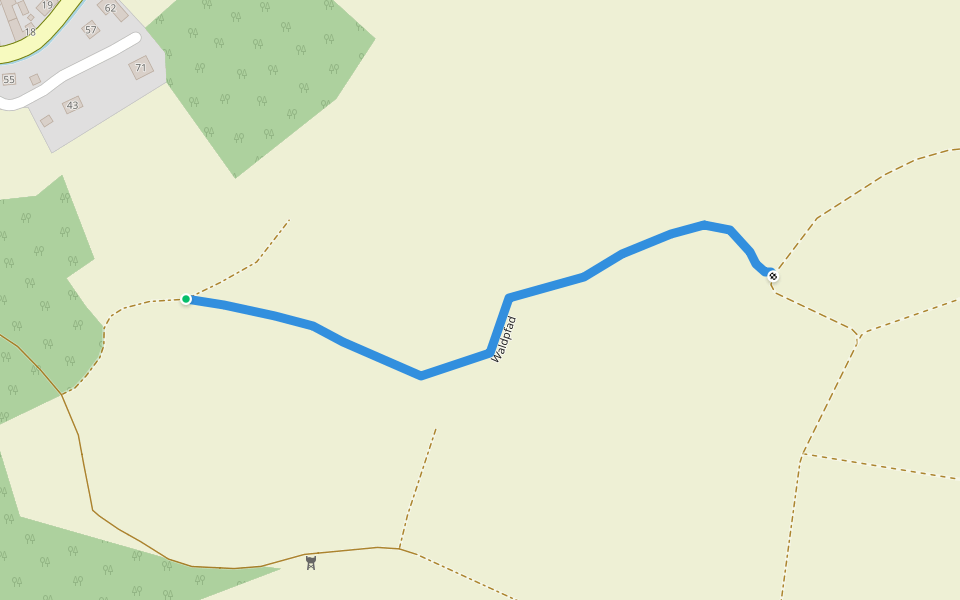 Waldpfad walking route map in Oberravelsbach