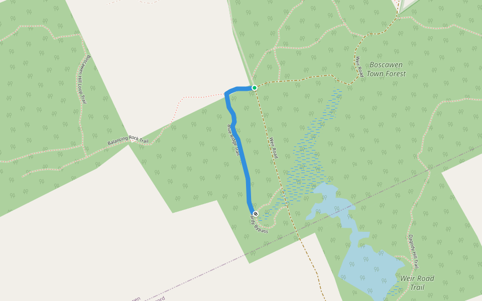 Blue Ridge Trail walking route map in Boscawen