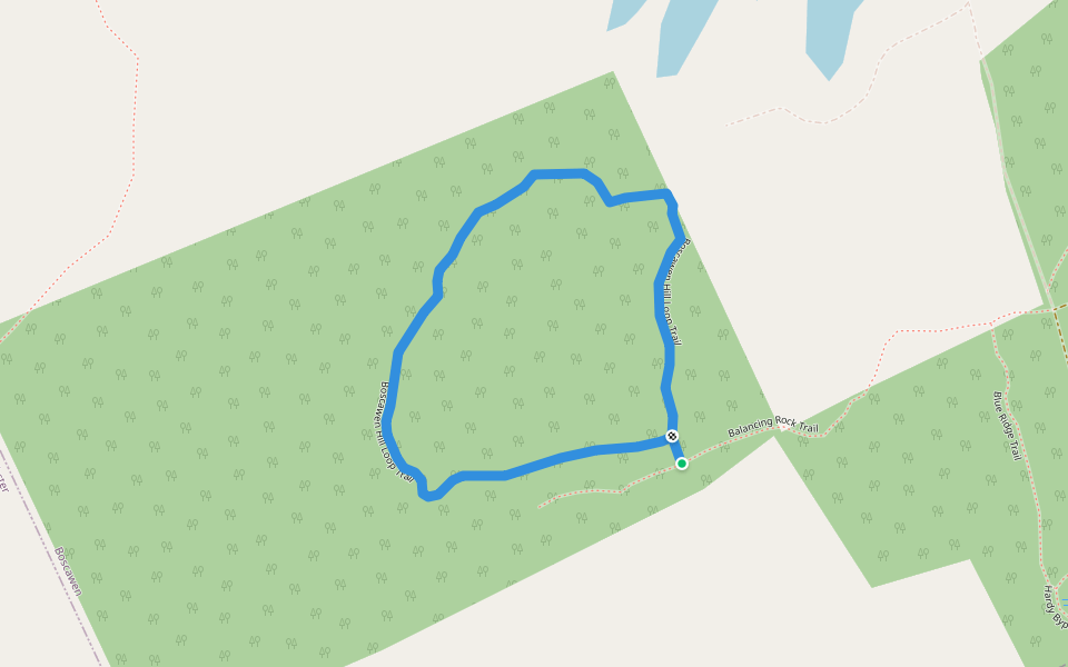 Boscawen Hill Loop Trail walking route map in Boscawen