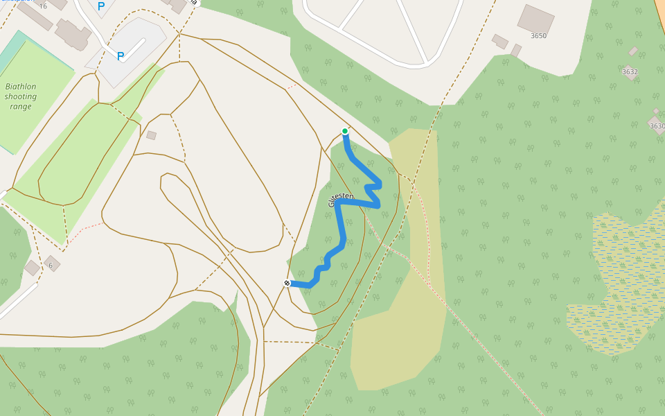 Glitesten walking route map in Beitostølen