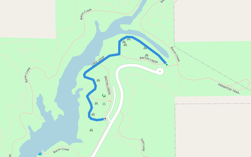 LAKE LOOP walking route map in Sioux City