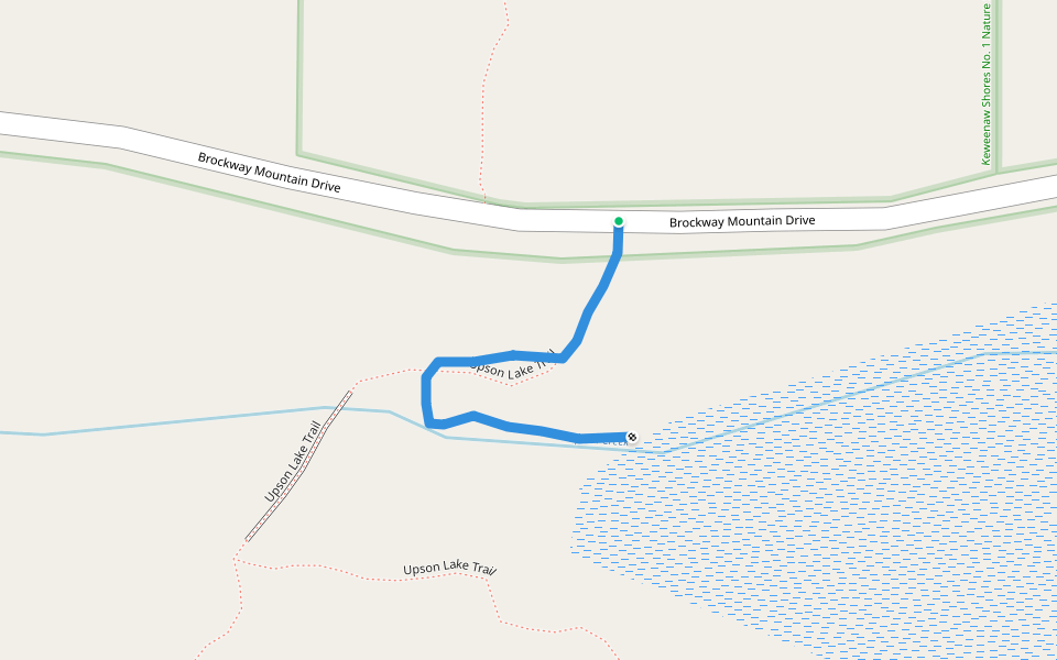 Upson Lake Trail walking route map in Mohawk