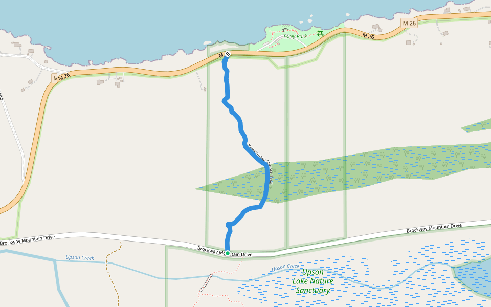Keweenaw Shores Trail walking route map in Mohawk
