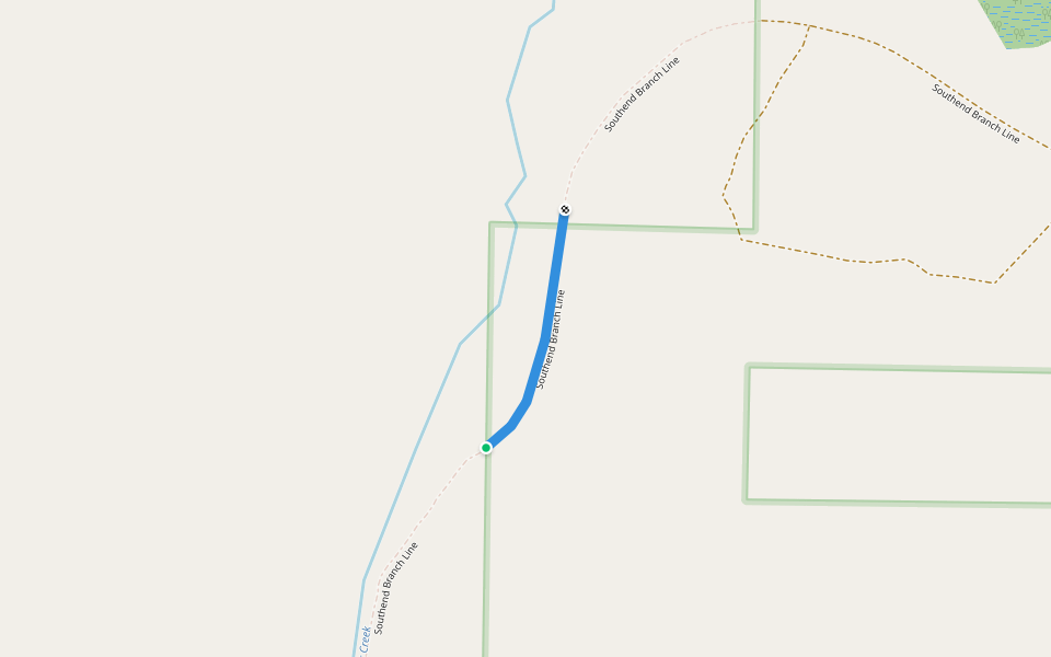 Southend Branch Line walking route map in Boyne City