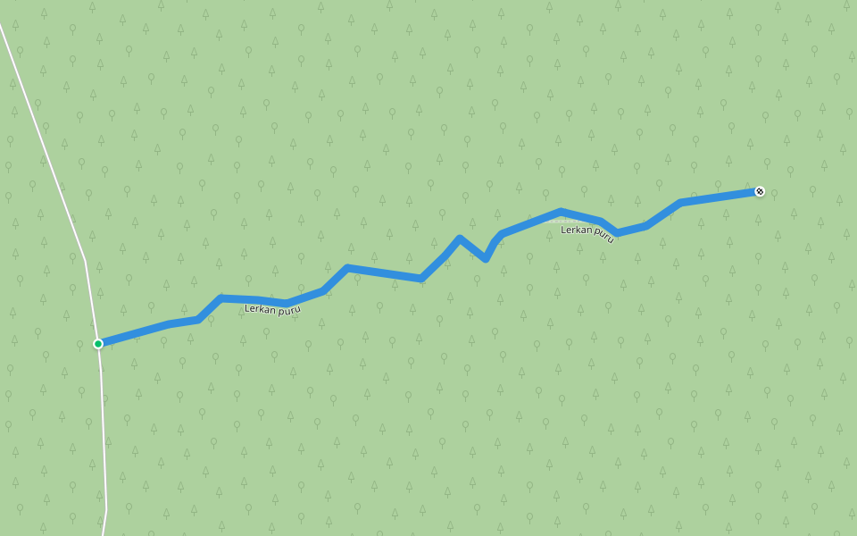 Lerkan puru walking route map in Ruokosenmäki