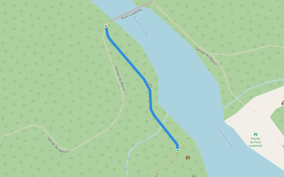 VTT walking route map in Notre-Dame-de-la-Merci