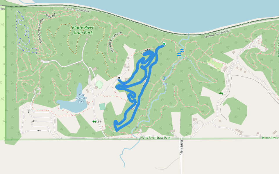 DaCovid walking route map in Louisville