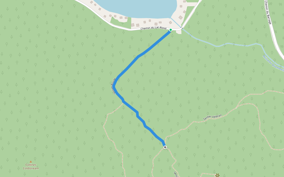 Sentier Ronde walking route map in Saint-Joseph-de-Coleraine