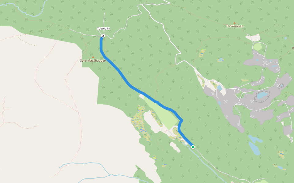 Buråket walking route map in Otta