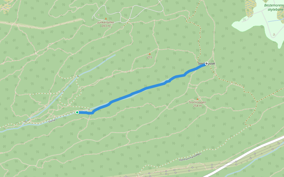 Storlia walking route map in Bodø