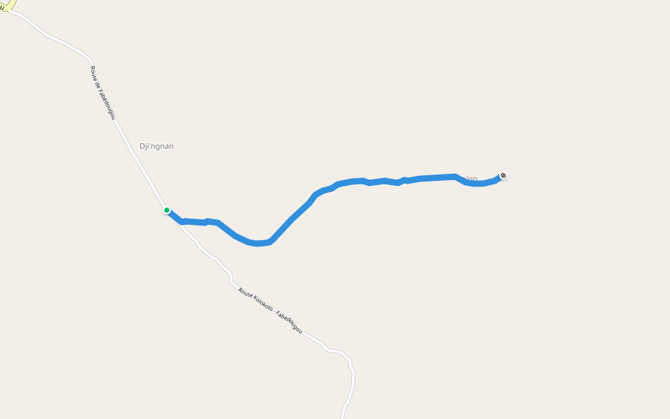 Route de Solgo walking route map in Kolokolo