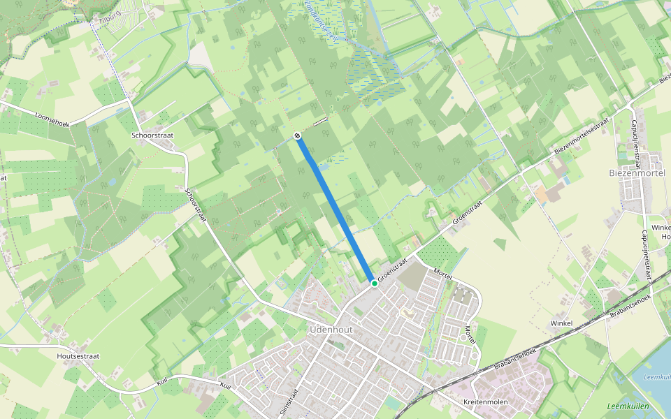 Aschotse Steeg walking route map in Udenhout