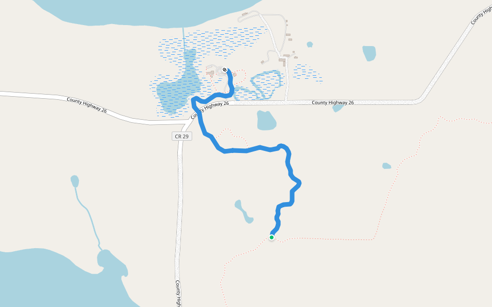Bear Paw Spur Trail walking route map in Rochert