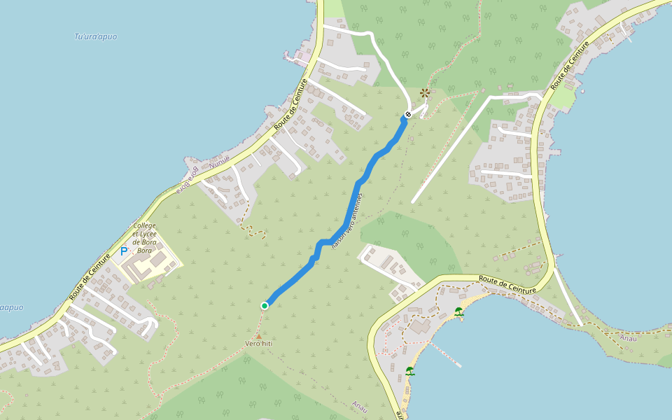 liaison vero antennes walking route map in Vaitape