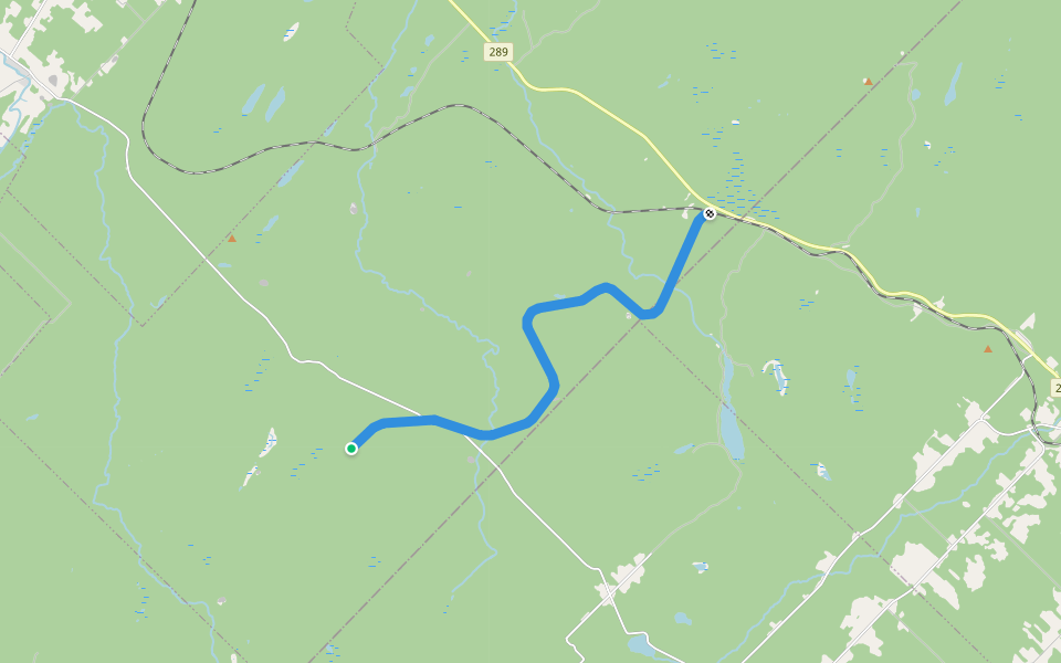 Parc Linéaire Monk walking route map in Saint-Athanase