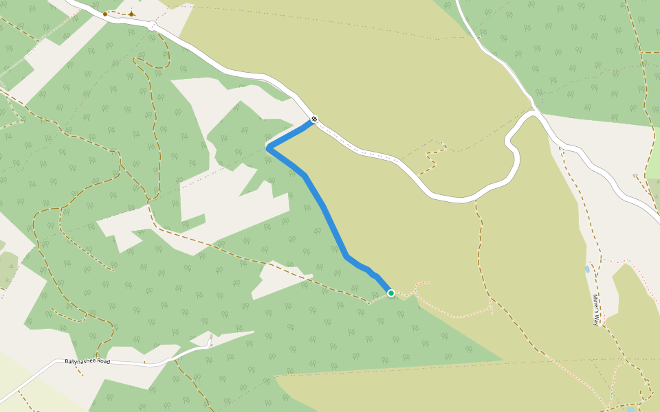 Bog Track walking route map in Aghaleague