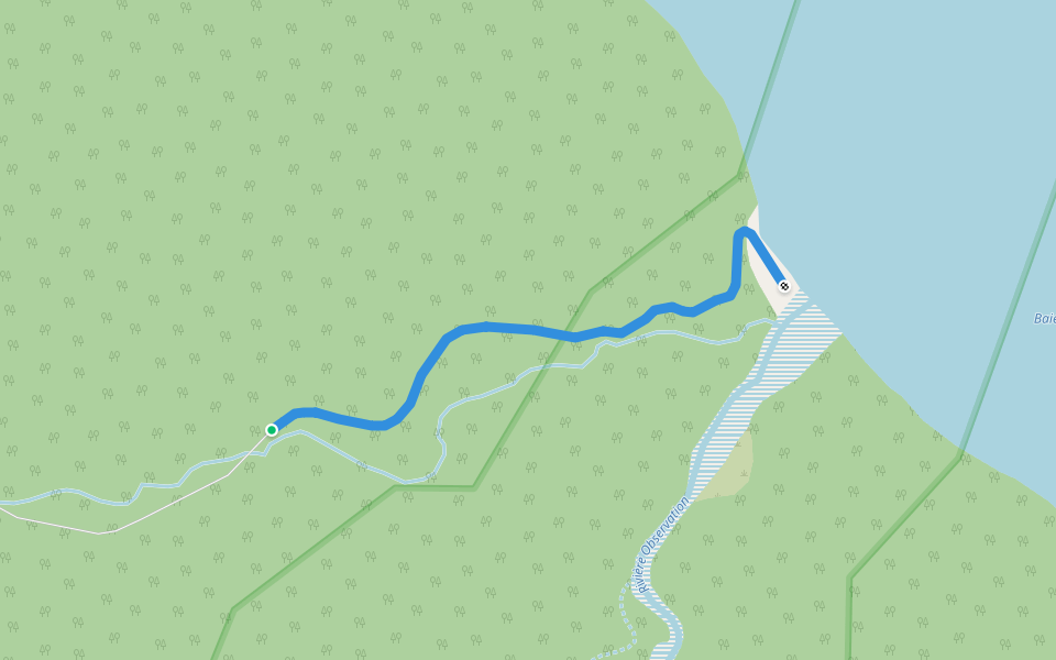 Sentier Observation-la-Mer walking route map in Havre-Saint-Pierre