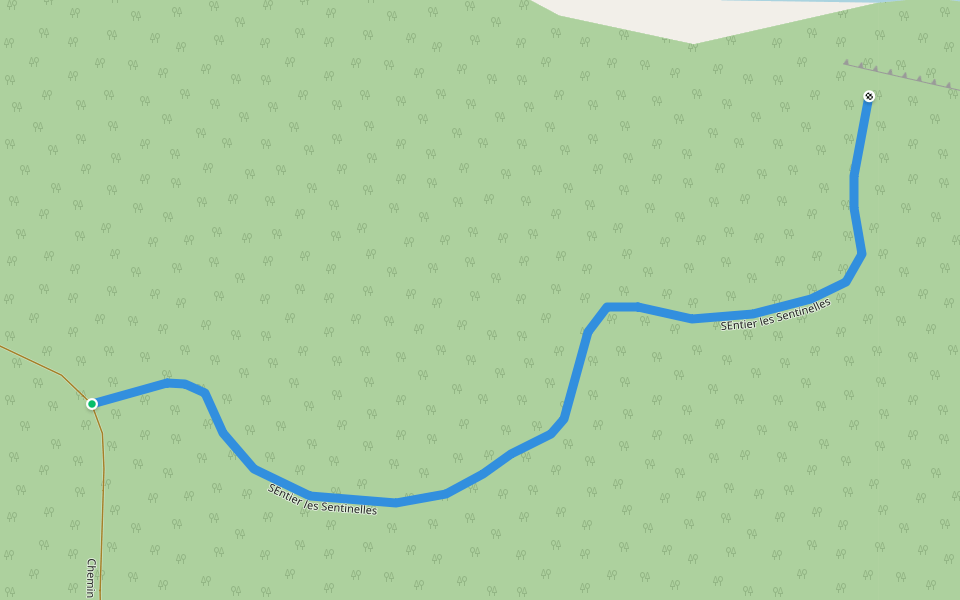 SEntier les Sentinelles walking route map in Havre-Saint-Pierre