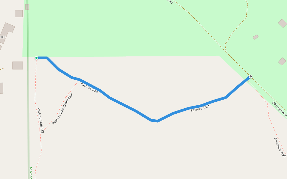 Pasture Trail walking route map in Heber-Overgaard