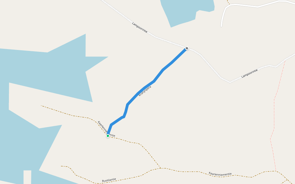 Krahynpera walking route map in Eurajoki