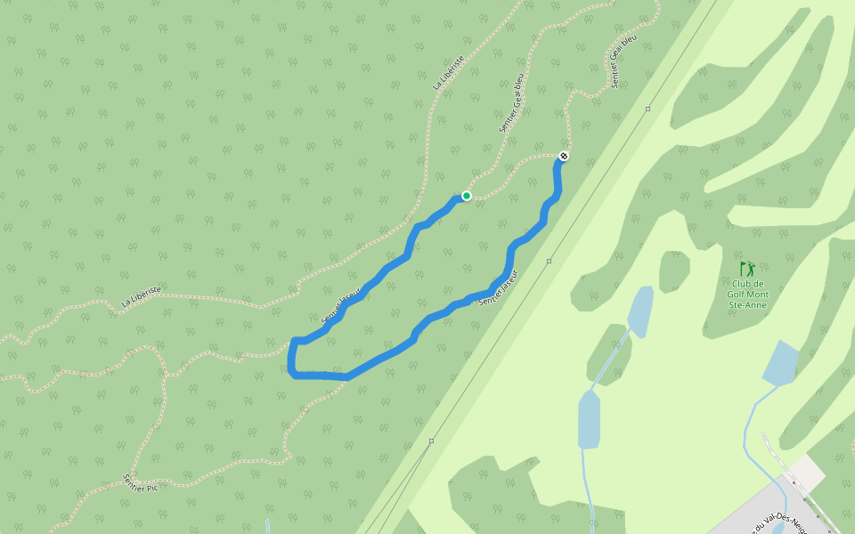 Sentier Jaseur walking route map in Beaupré