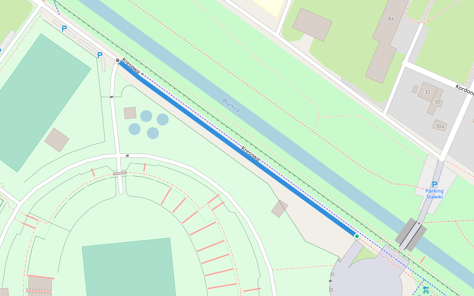 Kresowa walking route map in Sosnowiec
