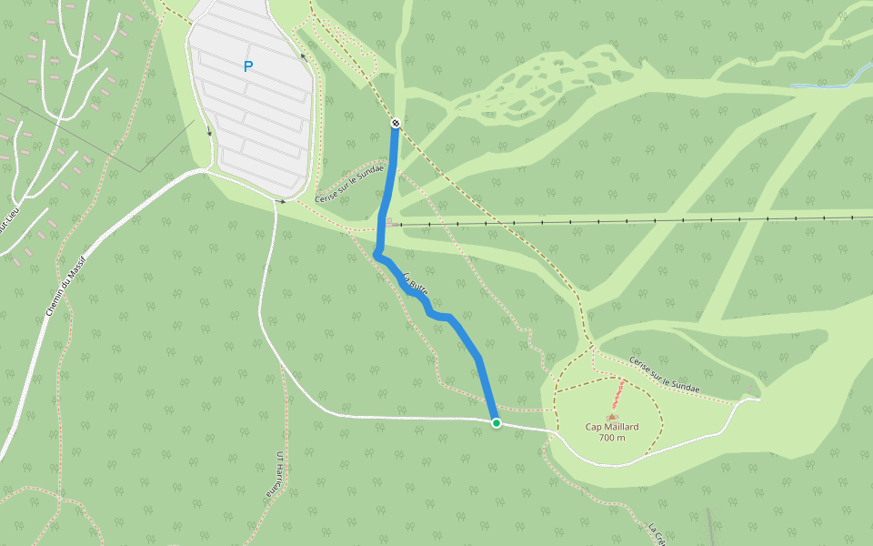 La Butte walking route map in Petite-Rivière-Saint-François