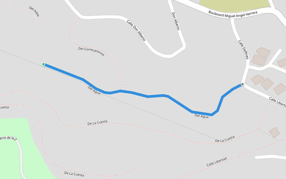 Del Agua walking route map in Cabo San Lucas