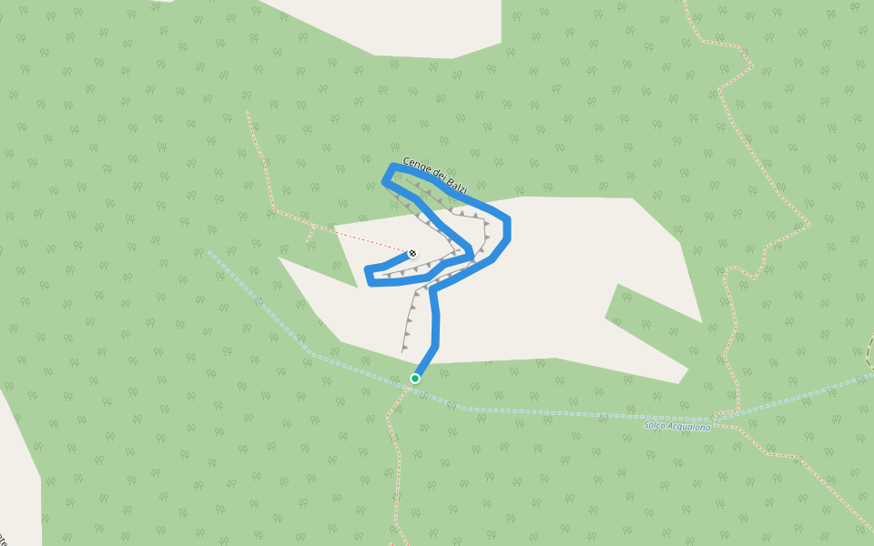 Cenge dei Balzi walking route map in Limano