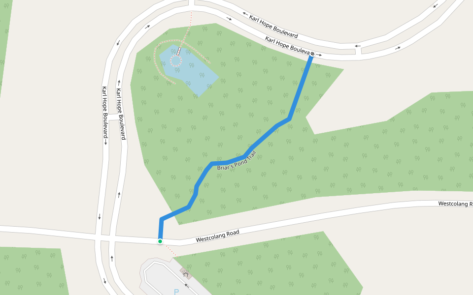 Briar's Pond Trail walking route map in Lackawaxen