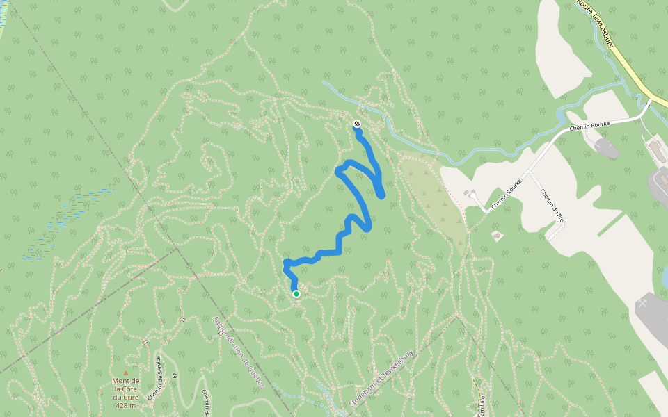 Shaman walking route map in Lac-Delage