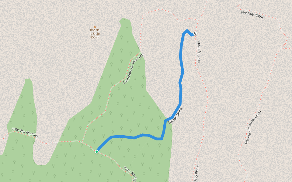 Couloir Jaune walking route map in Mons
