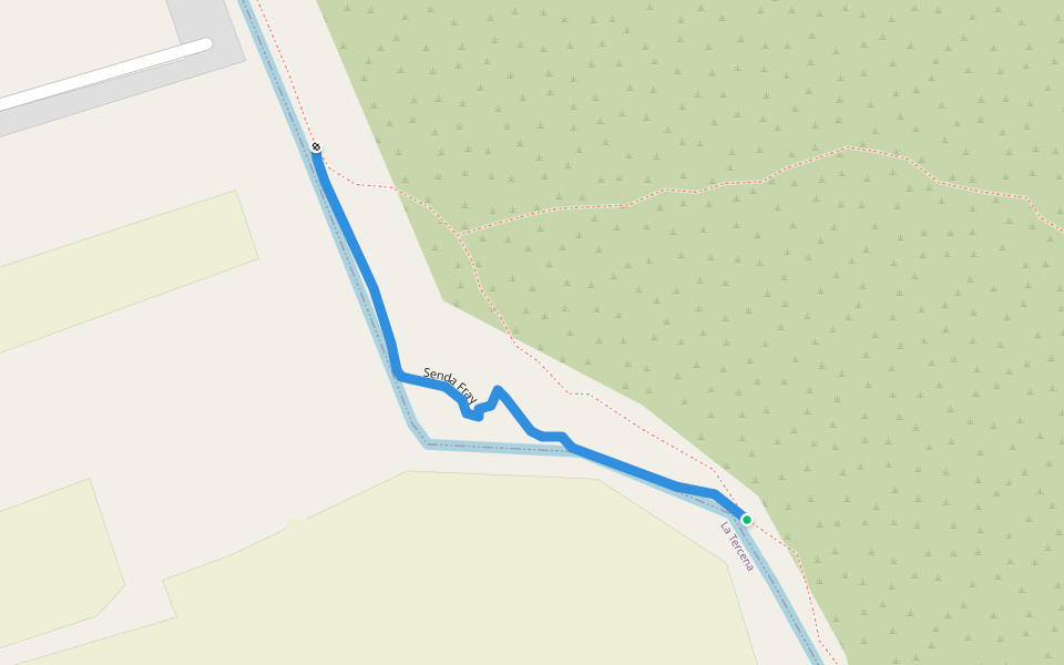 Senda Fray walking route map in San José de Fray Mamerto Esquiú