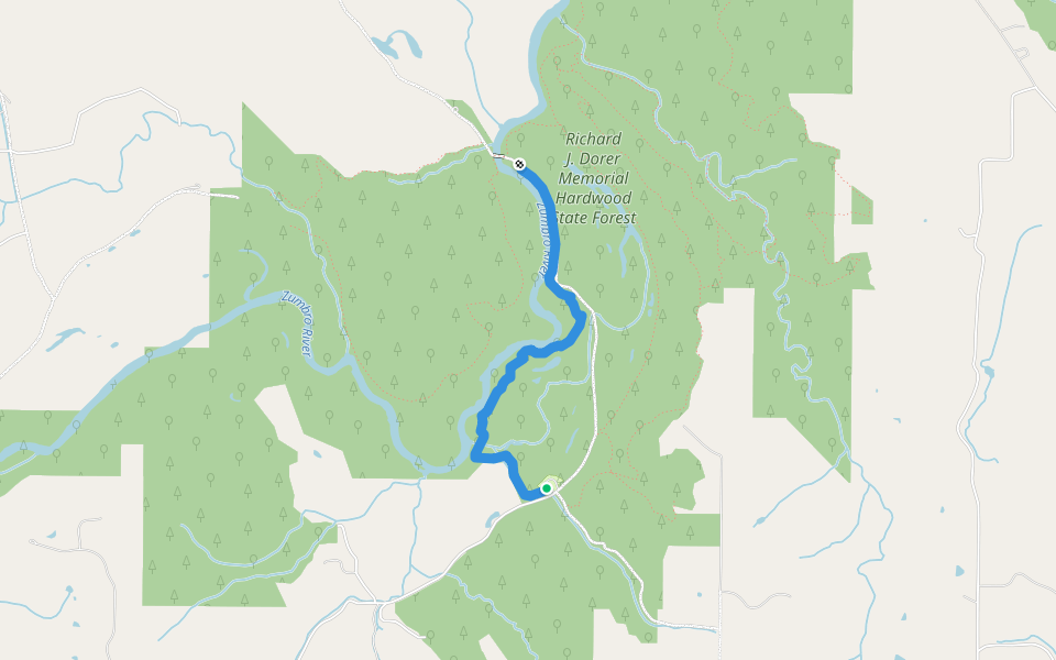 River Trail walking route map in Kellogg